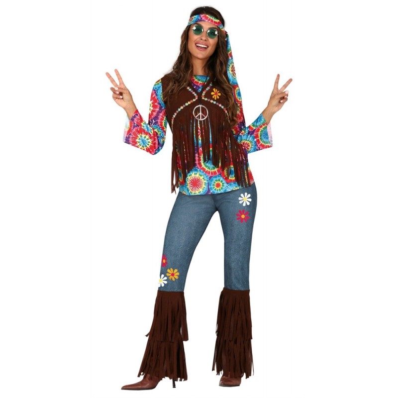 Sexy Rock Disco Hippie Kostüm für Damen 70er Jahre 80er Jahre Hippi